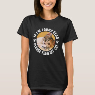 Camiseta Alimenta mi gato humor negro gracioso