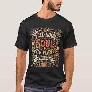 Camiseta Alimenta tu alma con plantas – Día Vegetariano Bot