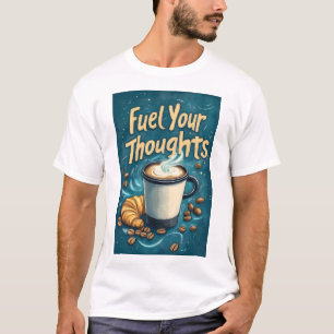 Camiseta Alimenta tus pensamientos con café y creatividad