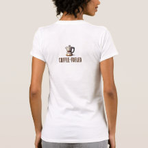 Camiseta alimentada por café con datos