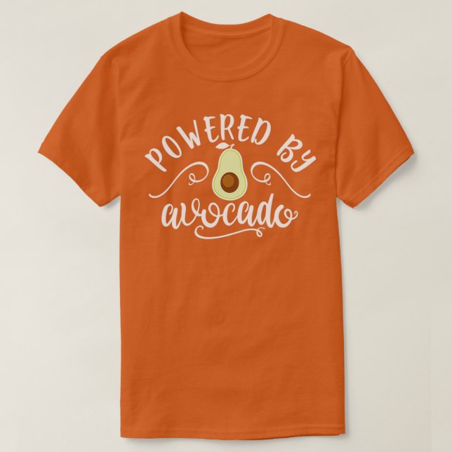 Camiseta Alimentado Por Aguacate Vegan Para Él (Diseño del anverso)