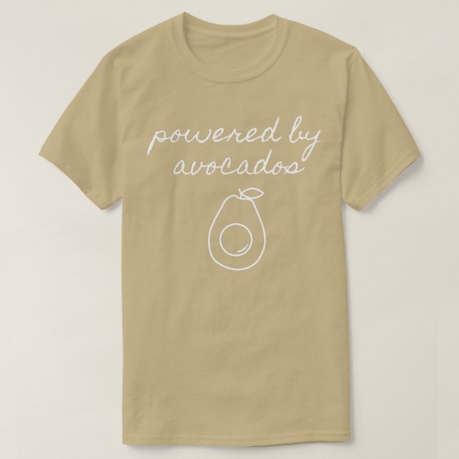 Camiseta Alimentado por Aguacates Funny Chiste Regalo Hombr (Diseño del anverso)