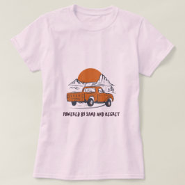 Camiseta Alimentado Por Arena Y Arrepentimiento Camping Des