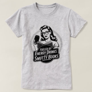 Camiseta Alimentado por bebidas energéticas y libros mezqui
