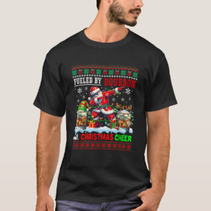 Camiseta Alimentado por Bourbon y Xmas Cheer Drinker S