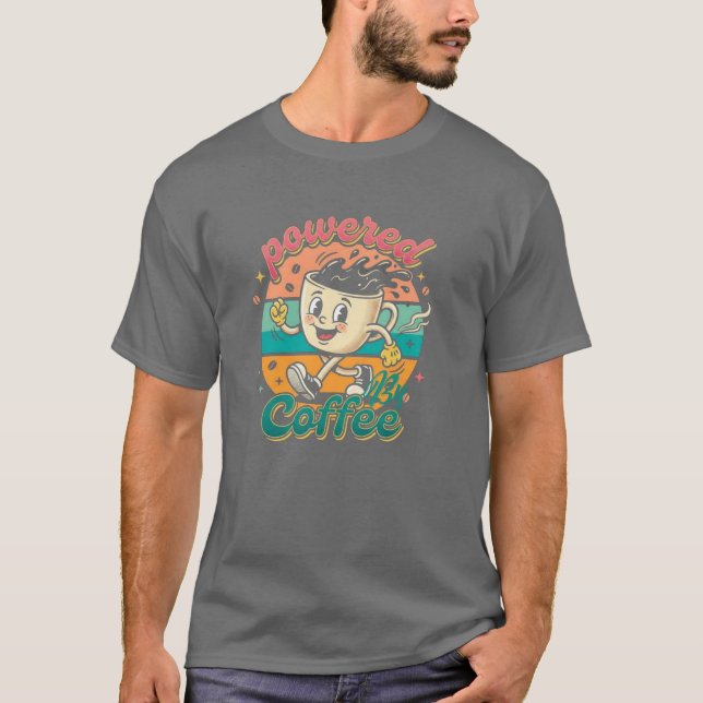 Camiseta Alimentado Por Café (Anverso)