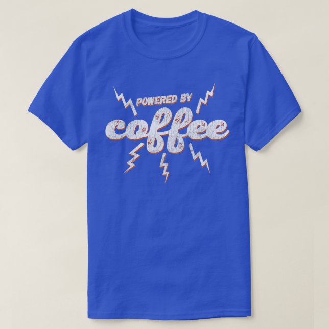 Camiseta Alimentado Por Café 8 (Diseño del anverso)