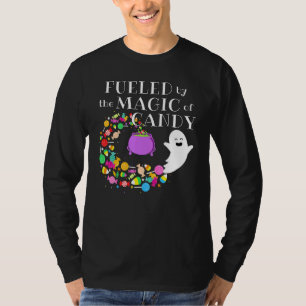 Camiseta Alimentado Por Candy Magic Happy Flying Ghost Hall