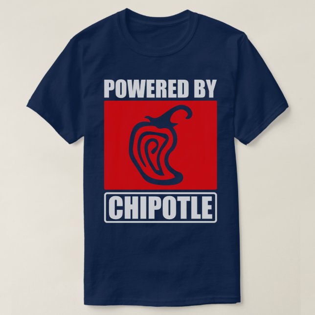 Camiseta Alimentado por Chipotle (Diseño del anverso)