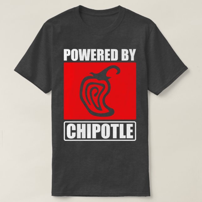 Camiseta Alimentado por Chipotle (Diseño del anverso)