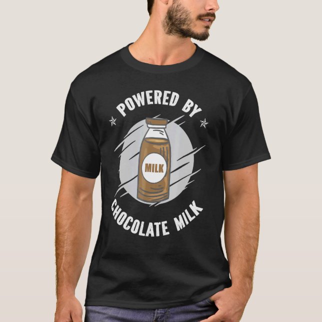 Camiseta Alimentado Por Choccy De Leche De Chocolate (Anverso)