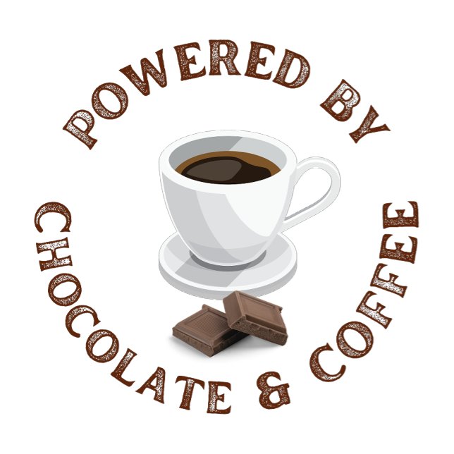 Camiseta Alimentado por chocolate y café (Subido por el creador)
