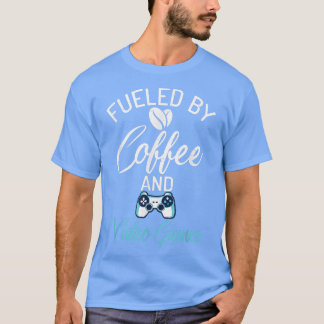 Camiseta Alimentado Por Coffee Y Videojuegos Graciosos Game