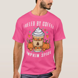 Camiseta Alimentado por el café y la calabaza