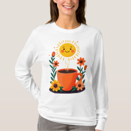 Camiseta Alimentado por el café y la positividad