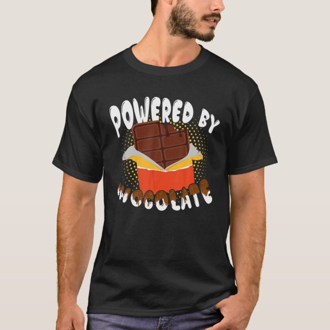 Camiseta Alimentado por el chocolate (Anverso)