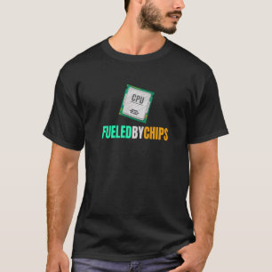 Camiseta Alimentado Por El Código De Programación De Chips