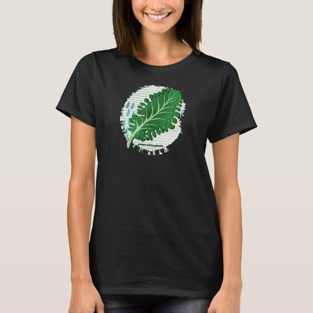 Camiseta Alimentado Por El Equipo De Plantas Herbivore Vege (Anverso)