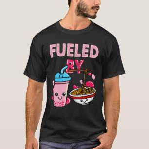 Camiseta Alimentado por fideos japoneses Ramen Bubble Tea B