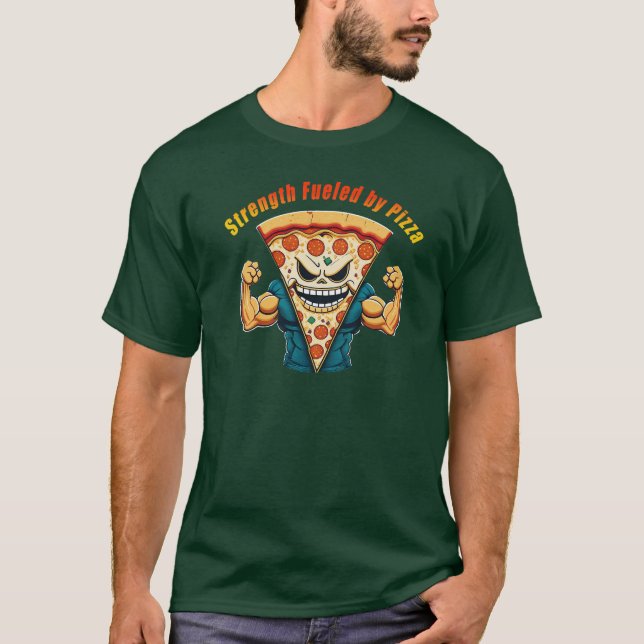 Camiseta Alimentado por Flavor (Pizza Powerhouse) (Anverso)