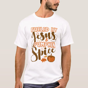Camiseta Alimentado Por Jesús Y La Fe Cristiana De Las Espe
