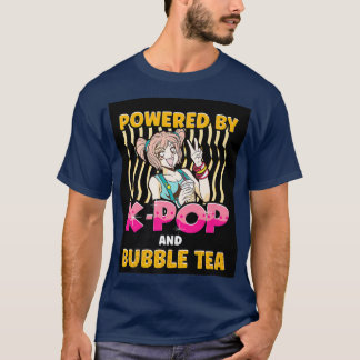 Camiseta Alimentado por K-Pop y Bubble Tea K-Drama Kpop 154