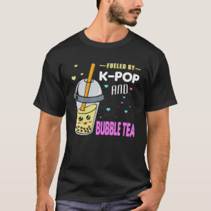 Camiseta Alimentado Por K-Pop Y Té De Burbuja - Otaku
