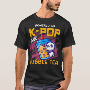 Camiseta Alimentado por Kand Bubble Tea Boba Tea KPOP