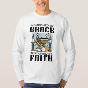 Camiseta Alimentado por la Gracia, Sostenido por la Fe Dise