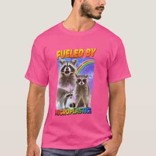 Camiseta Alimentado Por Microplásticos Raccoon