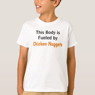 Camiseta Alimentado por nuggets de pollo