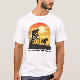 Camiseta Alimentado por patas y pedales - Bikejoring vintag