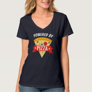 Camiseta Alimentado por Pizza - Alimento para amantes de la