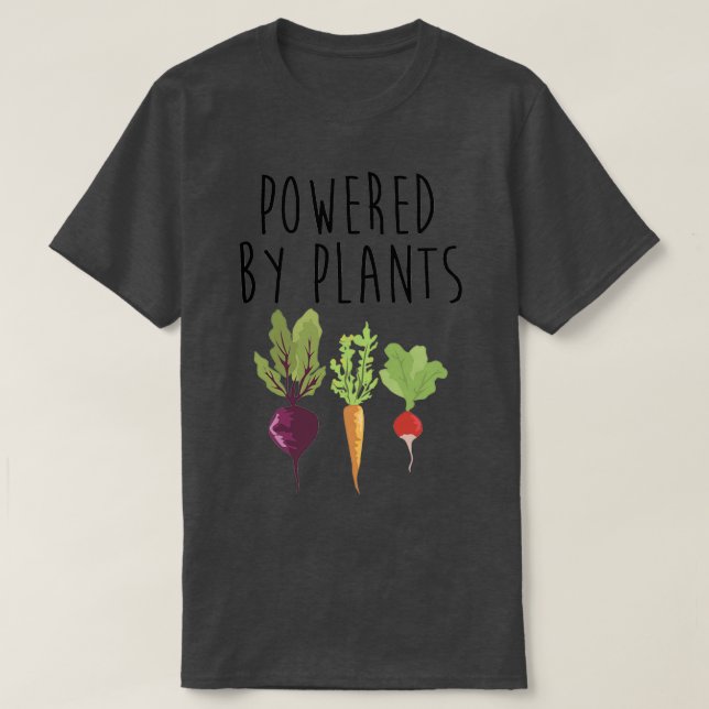 Camiseta Alimentado por plantas (Diseño del anverso)