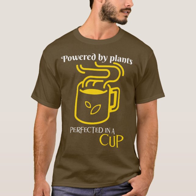Camiseta Alimentado por plantas, perfectado en una copa- Mu (Anverso)