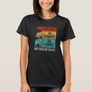 Camiseta Alimentado Por Plantas Tortuga Gorila Elefante Veg
