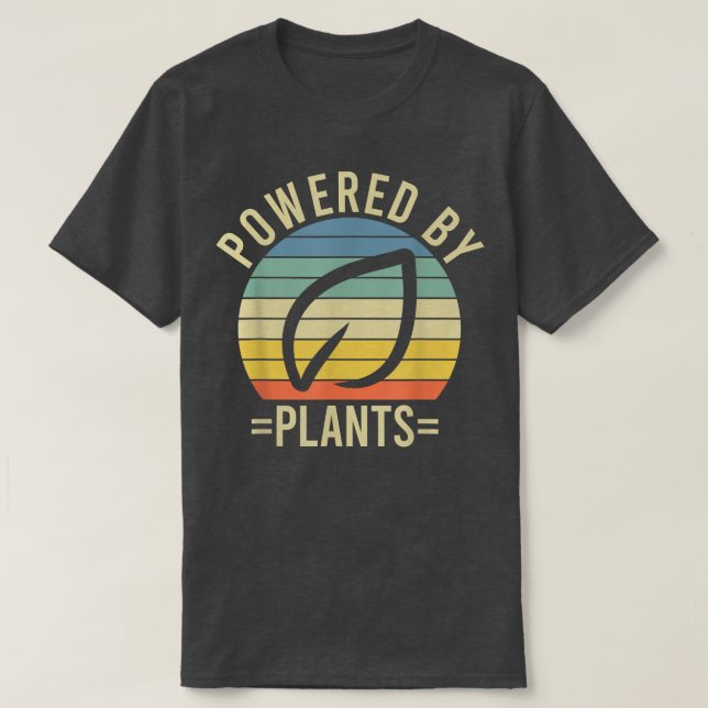 Camiseta Alimentado Por Plantas Vegetarias Vegetarianas Pla (Diseño del anverso)