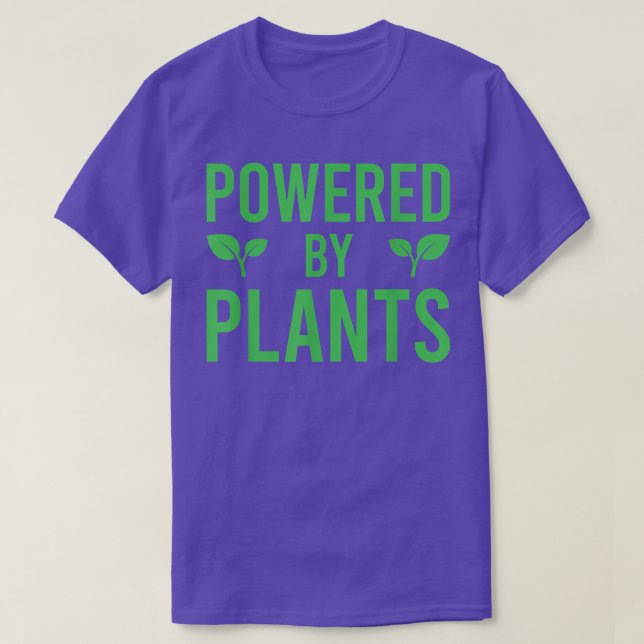 Camiseta Alimentado Por Plantas Vegetarias Vegetarianas Pla (Diseño del anverso)