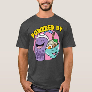 Camiseta Alimentado por Ramen Noodle Bubble Tea Boba