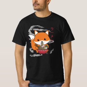 Camiseta Alimentado Por Ramen Sweet Fox Come Ramen