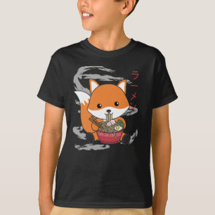 Camiseta Alimentado Por Ramen Sweet Fox Come Ramen