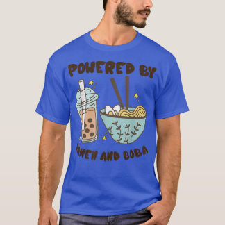 Camiseta Alimentado Por Ramen Y Boba Tea Anime De Comida Ja