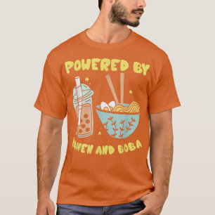 Camiseta Alimentado Por Ramen Y Boba Tea Anime De Comida Ja