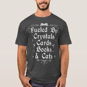 Camiseta Alimentado Por Tarjetas Cristales Libros Y Brujerí