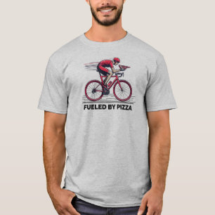 Camiseta Alimentado Por Un Ciclista De Pizza