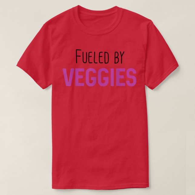 Camiseta Alimentado Por Vegetales (Diseño del anverso)