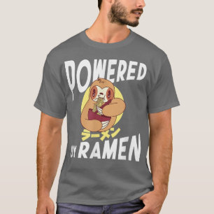 Camiseta Alimentado Ramen Anime Noodles Kawaii Sloth Japoné