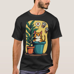 Camiseta Alimentador de introvertido evitar refrescar gato