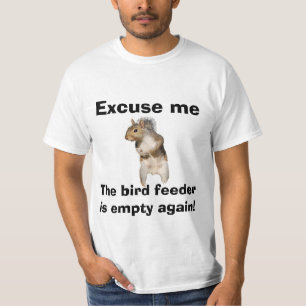 Camiseta Alimentador vacío del pájaro de la ardilla