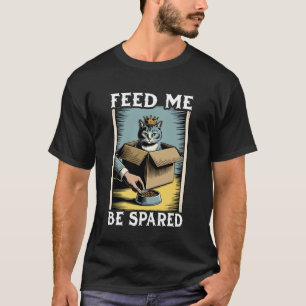 Camiseta Aliméntame Seré Perdido Amante del Gato en Caja Ga